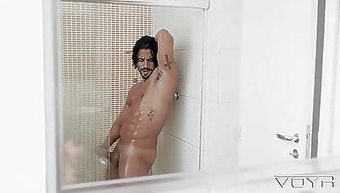 Mas square and his overhe with a stripper