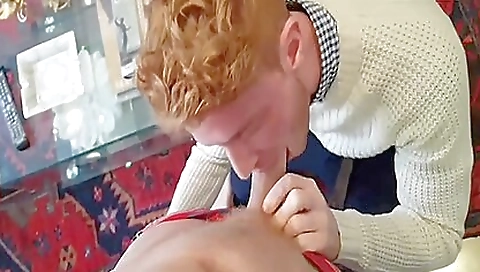 Sexy blonde babe masturbates her tight pussy